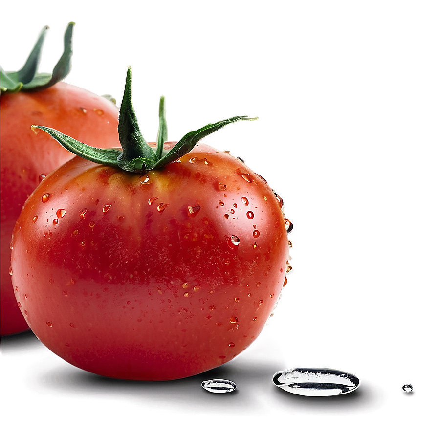 Tomato With Water Drops Png Gmn83