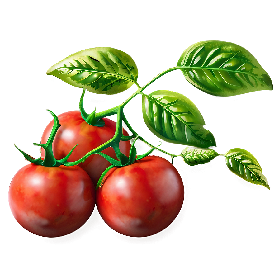 Tomatoes With Basil Png Kdy67