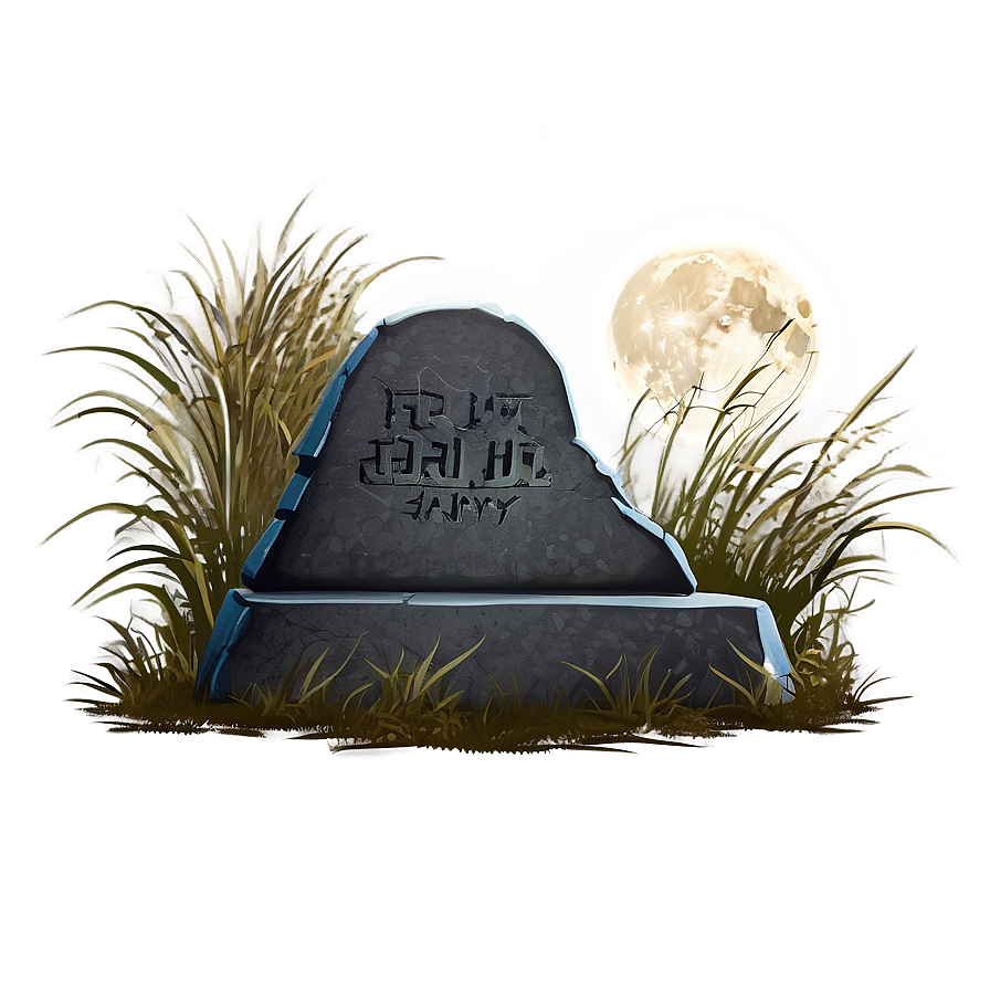 Tombstone In Moonlight Png 05252024