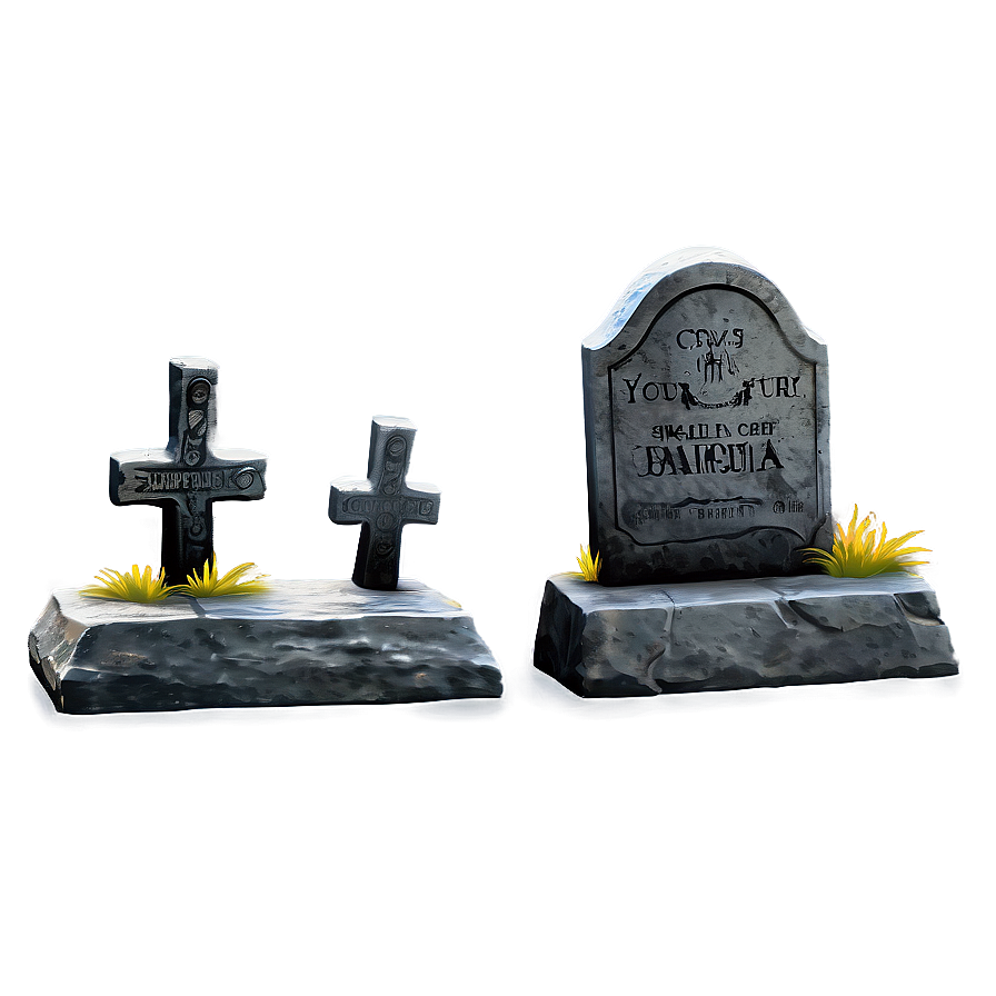 Tombstone With Crow Png 05252024