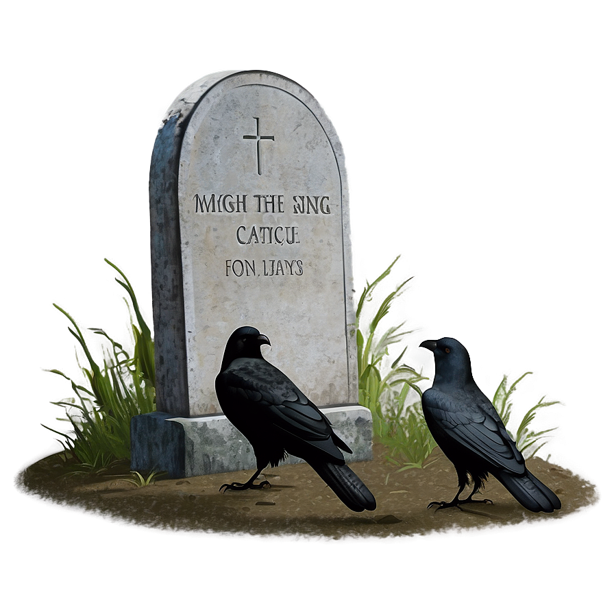 Tombstone With Crow Png Abj