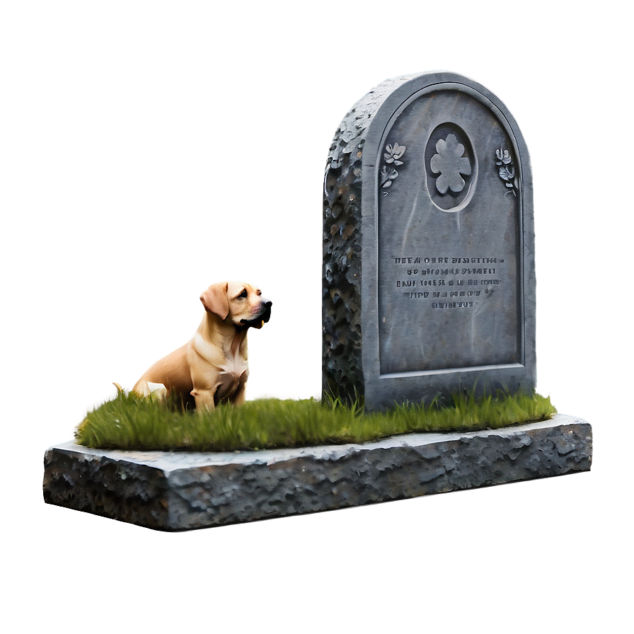 Tombstone With Dog Png 05252024