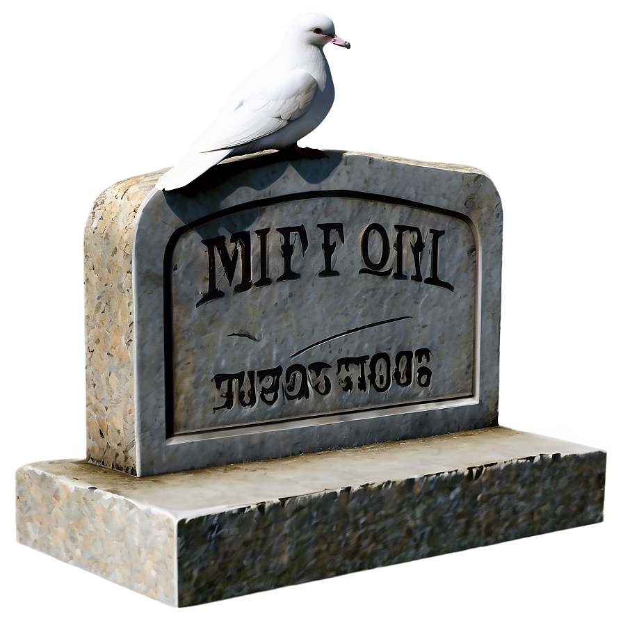 Tombstone With Dove Png 05252024