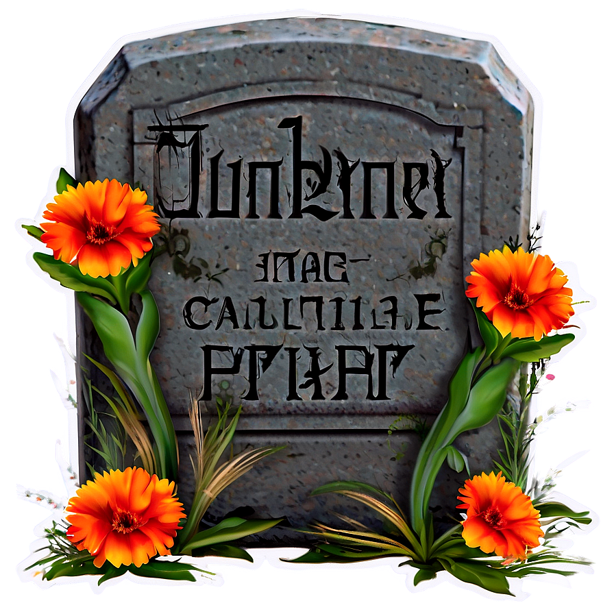 Tombstone With Flowers Png 86