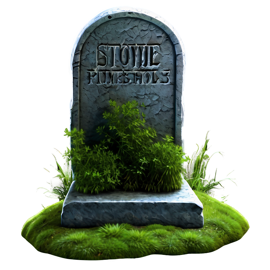 Tombstone With Moss Png Mjx57