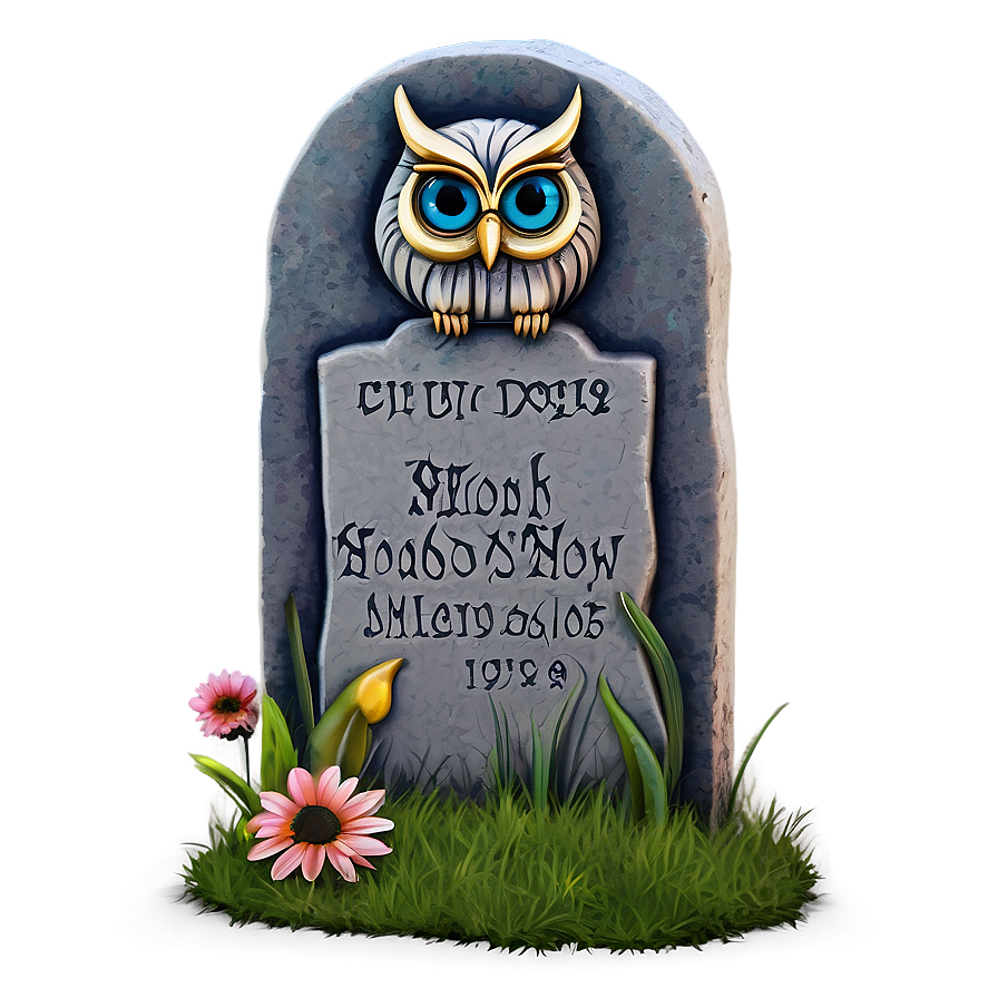 Tombstone With Owl Png 11