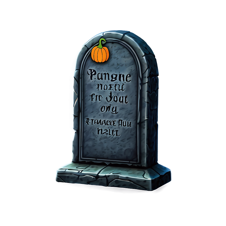 Tombstone With Pumpkin Png 11