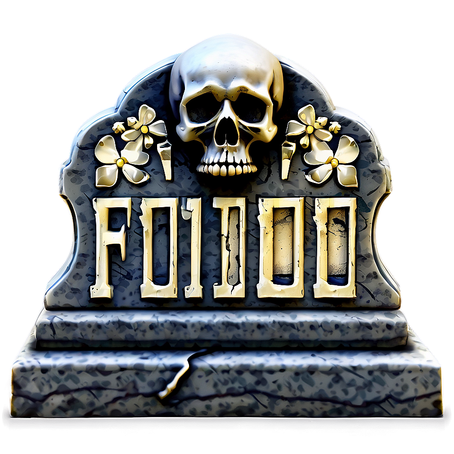 Tombstone With Skull Png 9