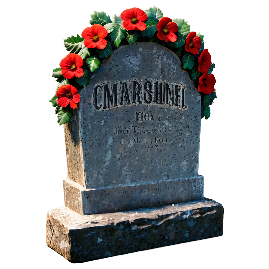 Tombstone With Wreath Png 3