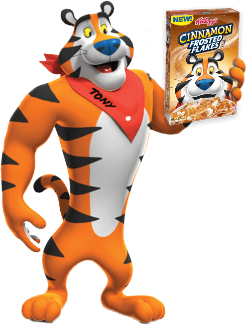 Tony The Tiger With Cinnamon Frosted Flakes