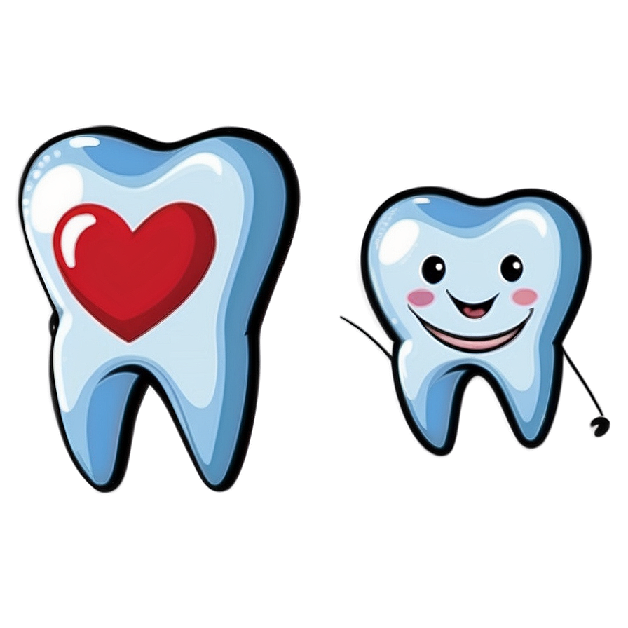 Tooth In Love Clipart Png 06272024