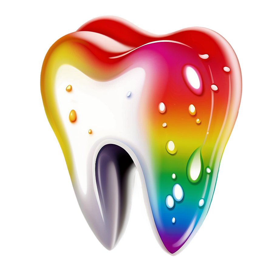 Tooth With Rainbow Clipart Png 77