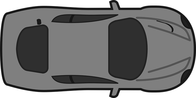 Top Down Racing Car Vector PNG with transparent background