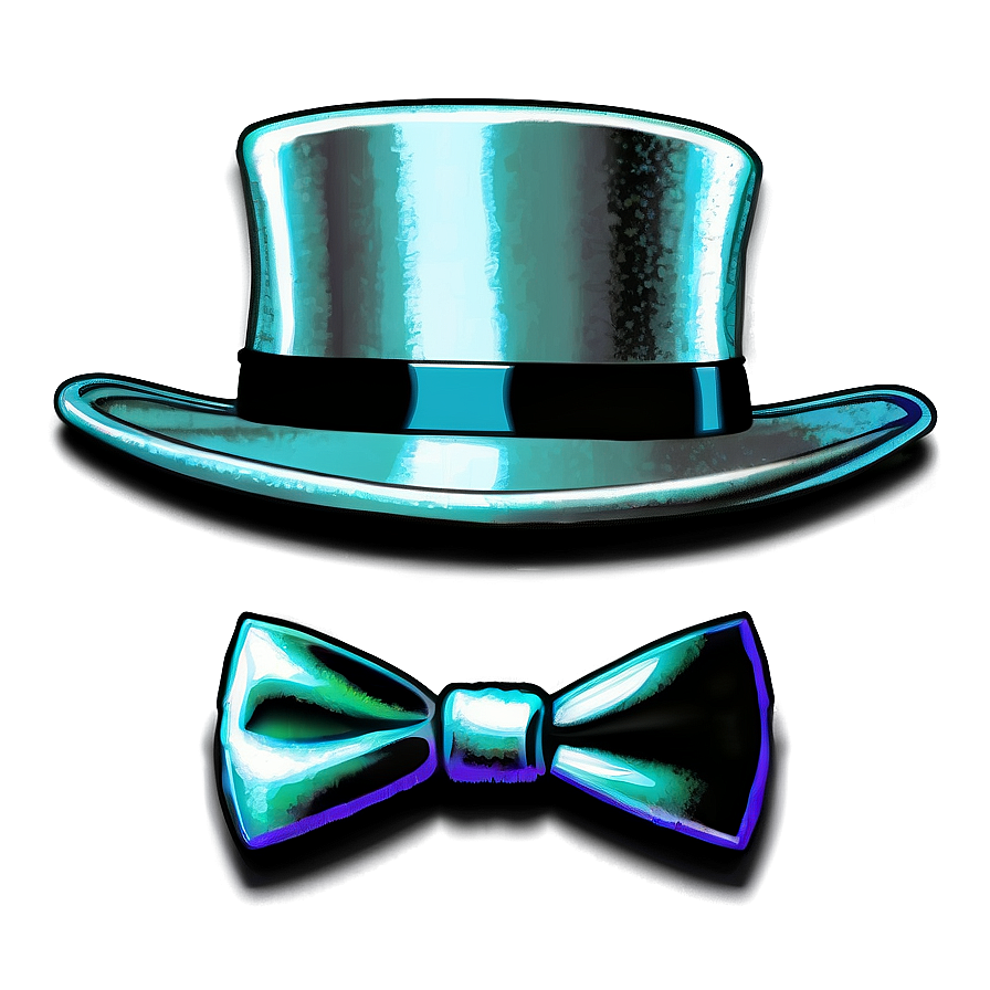 Top Hat with Bow Tie PNG 31 PNG image with a transparent background, free high-resolution download