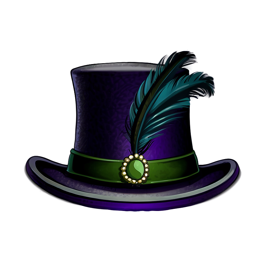 Top Hat With Feather Png 05042024