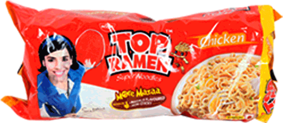 Top Ramen Chicken Super Noodles - Top Ramen Masala Noddles 70gms PNG image with a transparent background, free high-resolution download