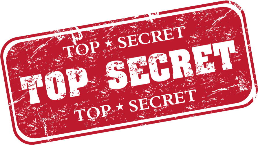 Top Secret Stamp Red Background