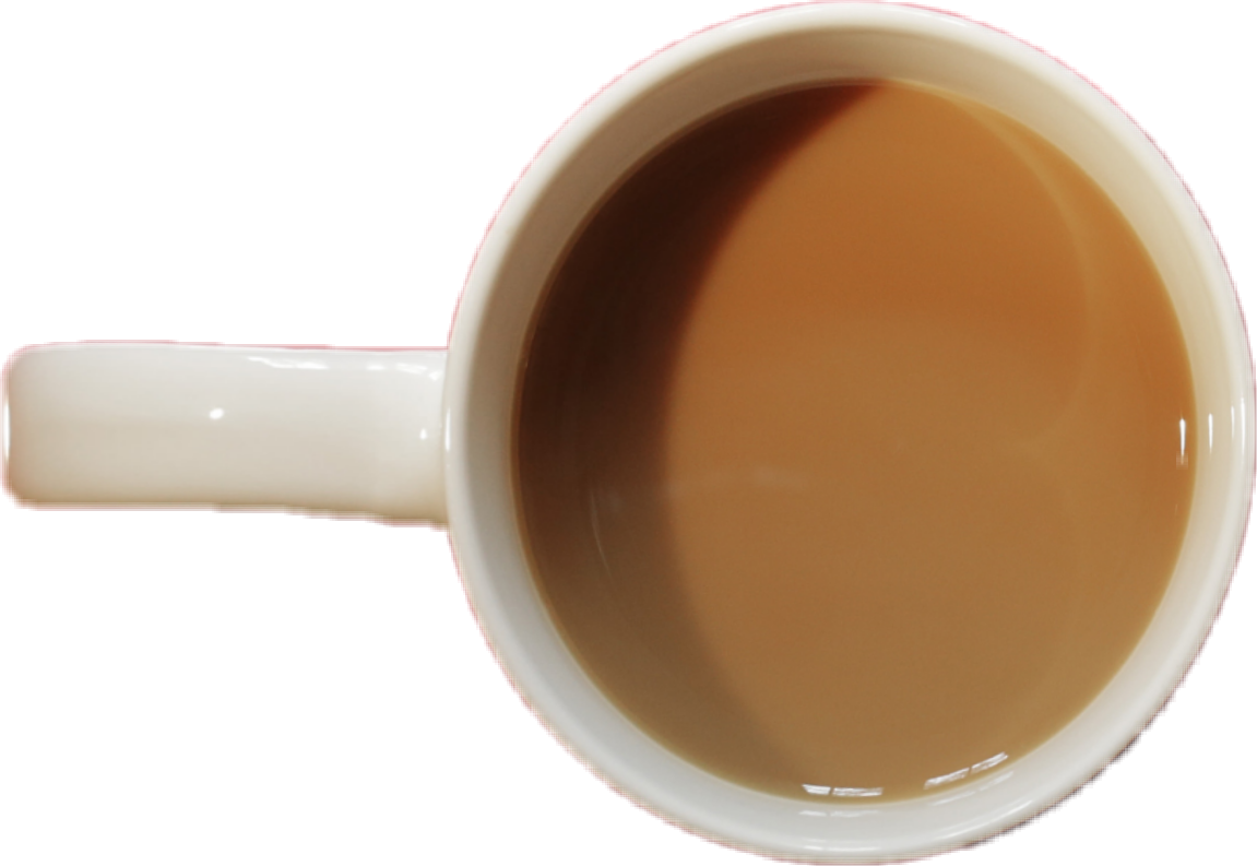 Top View Coffee Cup Filled With Beverage PNG with transparent background