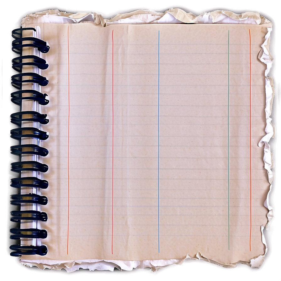 Torn Notebook Paper Edge Png 06272024