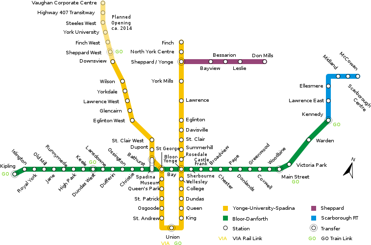 Toronto Subway Track Map, HD Png Download PNG with transparent background