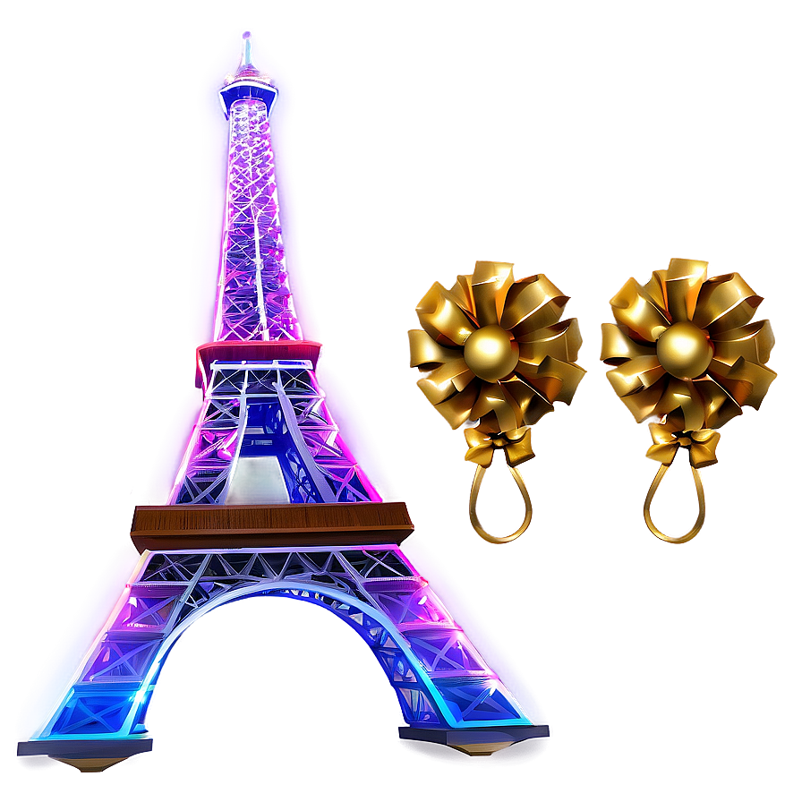 Torre Eiffel Festive Decorations Png 74