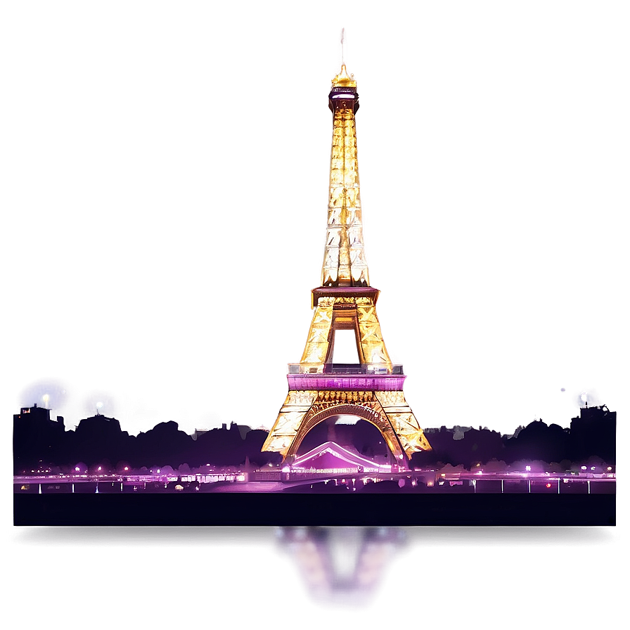 Torre Eiffel Glittering At Night Png Pwn