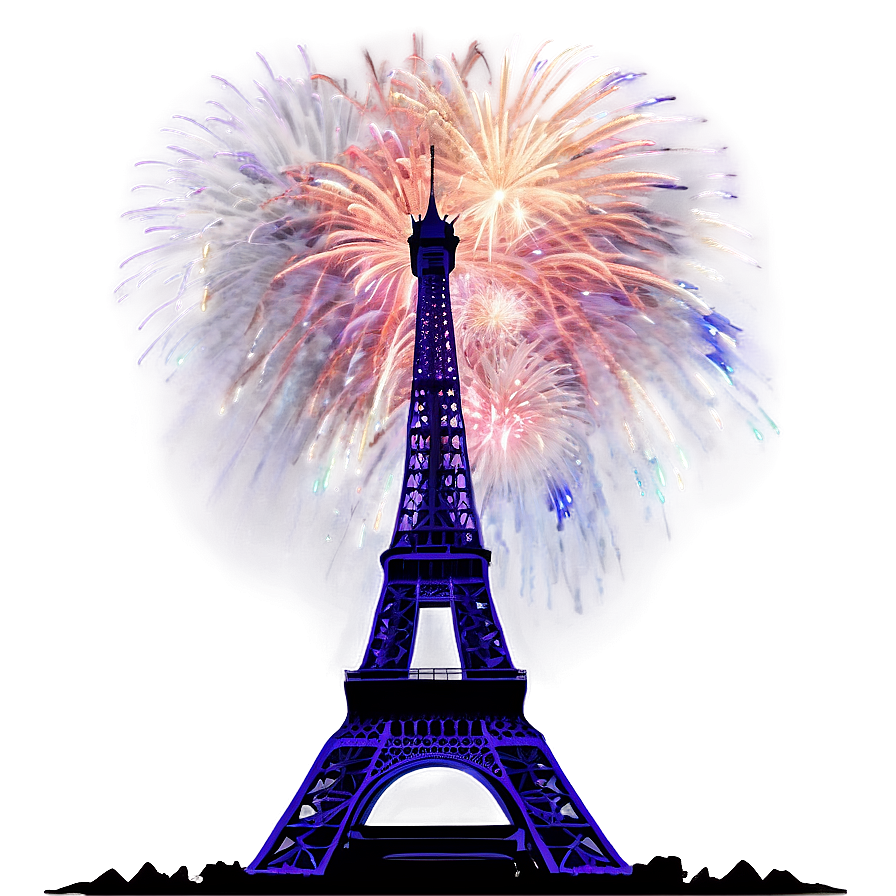 Torre Eiffel With Fireworks Display Png Mqj67