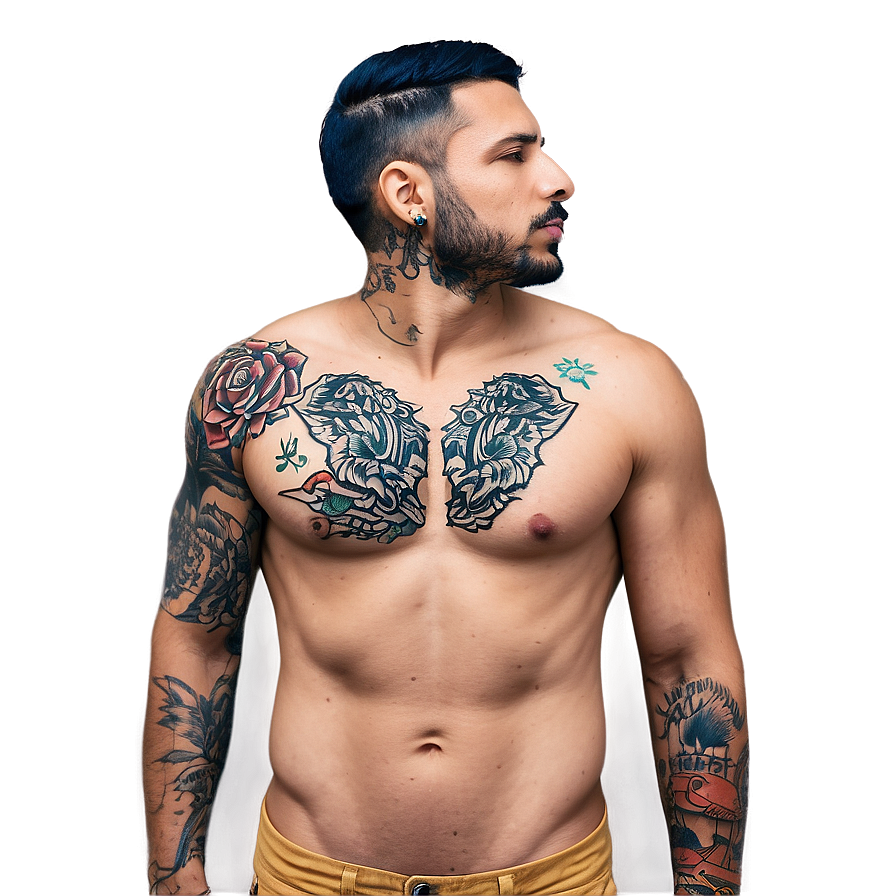 Torso With Tattoos Png Tqc95