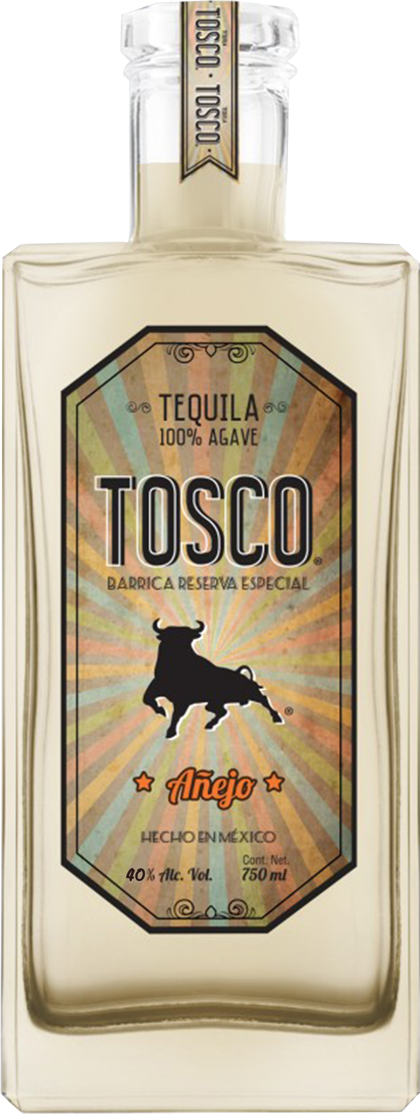 Tosco Anejo Tequila Bottle