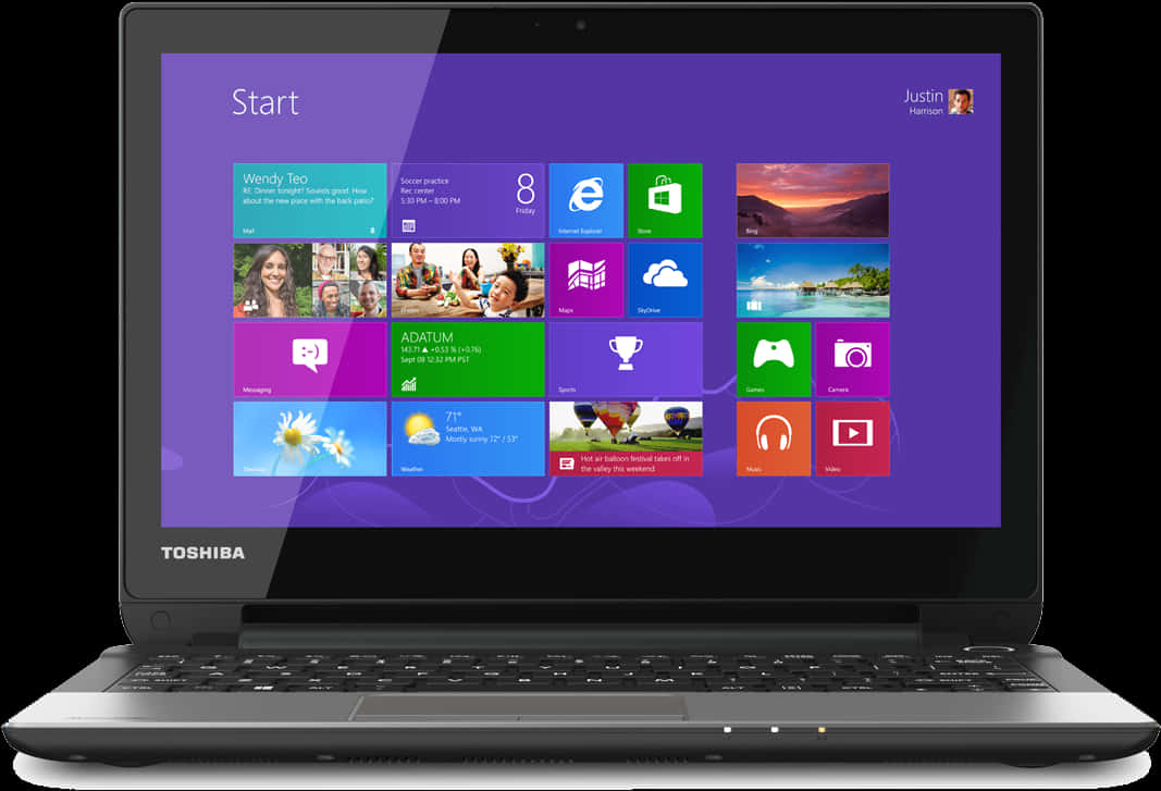 Toshiba Laptop Windows8 Start Screen