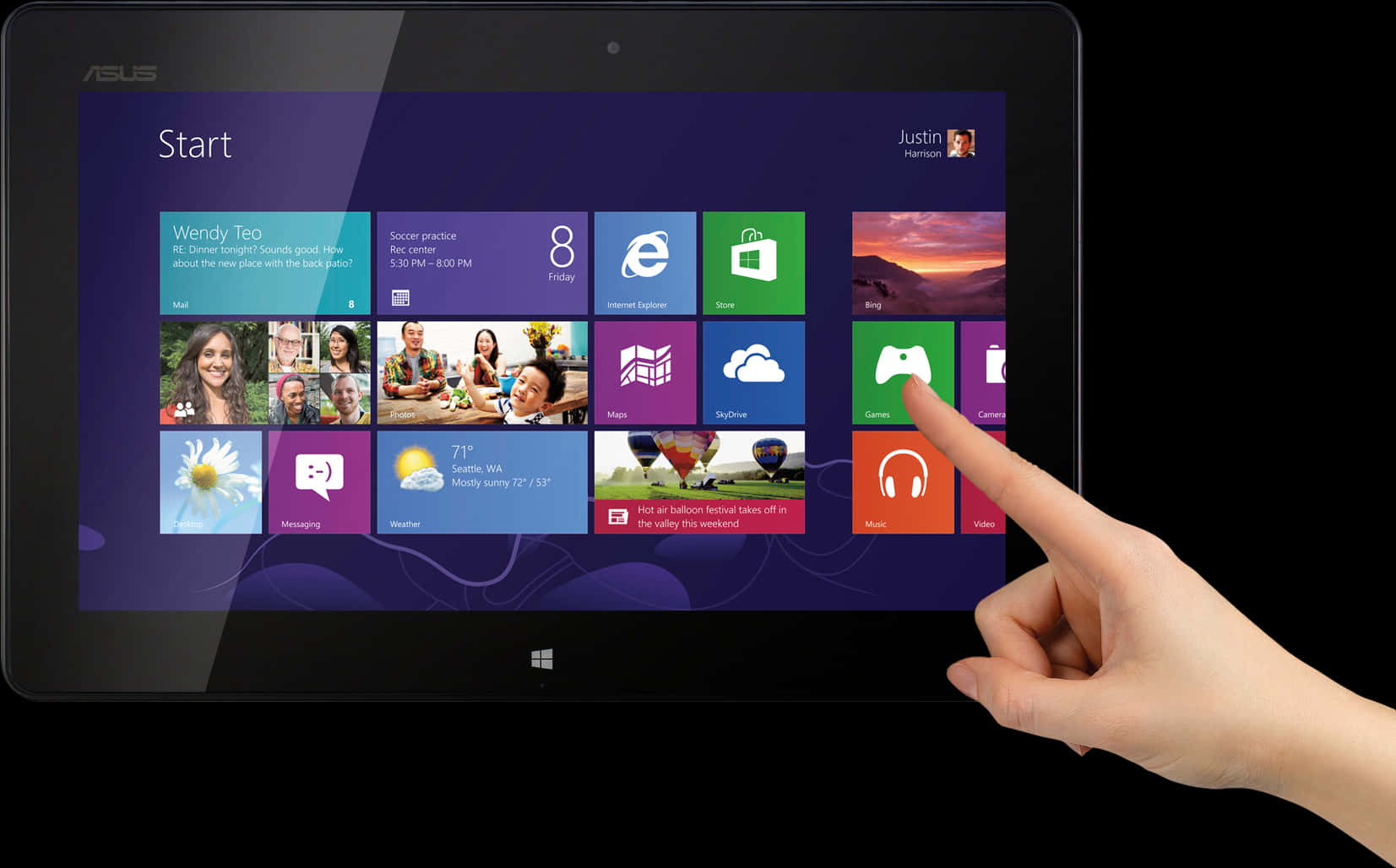 Touchscreen Tablet Interaction