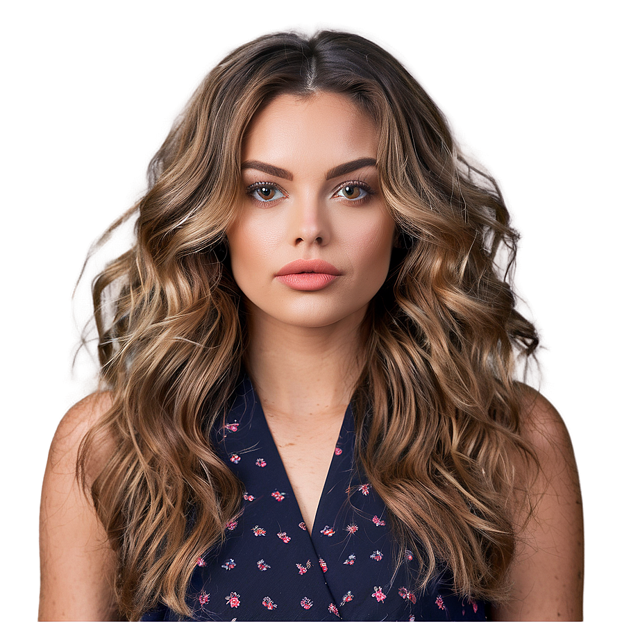 Tousled Hair Waves Look Png 10