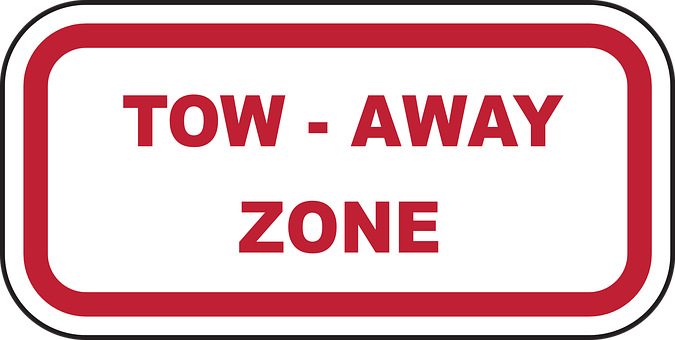 Tow Away Zone Sign