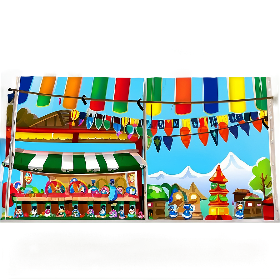 Town Festival Scene PNG uhl4 PNG with transparent background