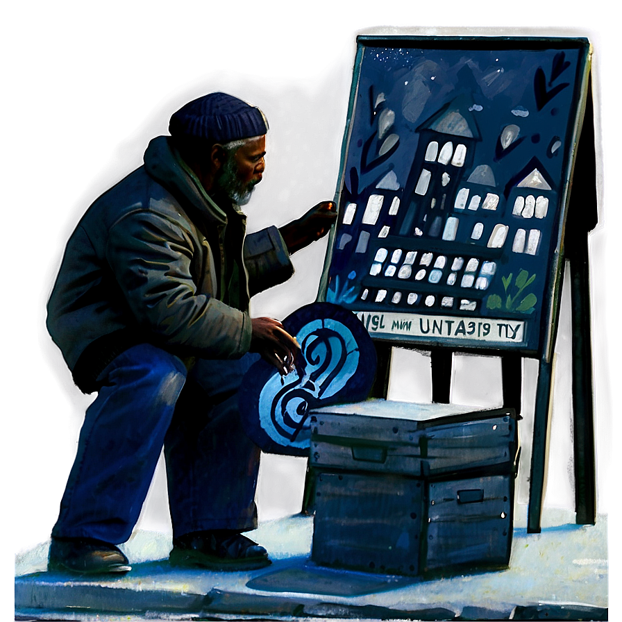 Town Street Artist PNG fqh55 PNG with transparent background