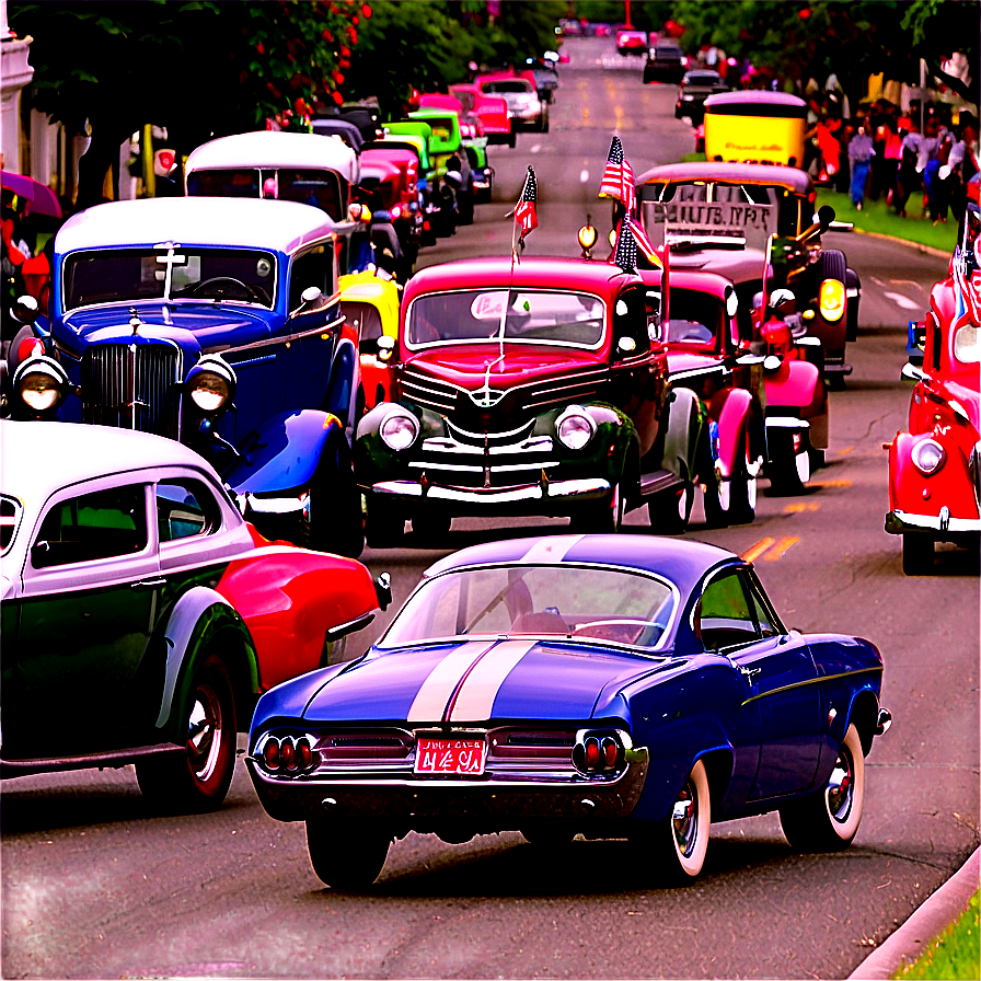 Town Vintage Car Parade Png Oih20