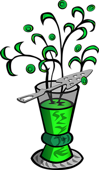 Toxic Concoctionin Science Beaker PNG with transparent background