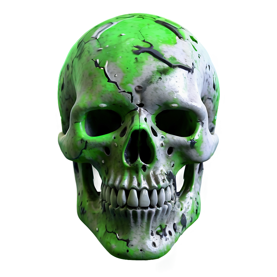 Toxic Skull Face Image Png 28