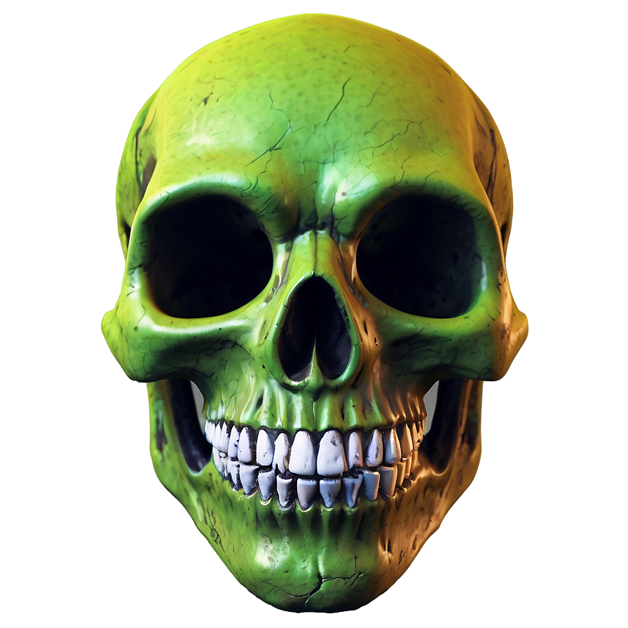 Toxic Skull Face Image Png Wdt