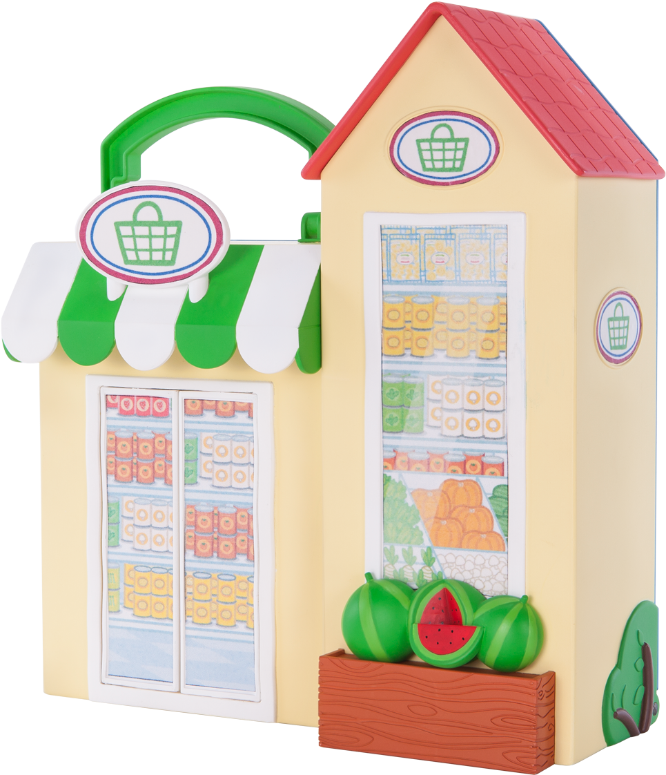 Toy Grocery Store Playset PNG with transparent background