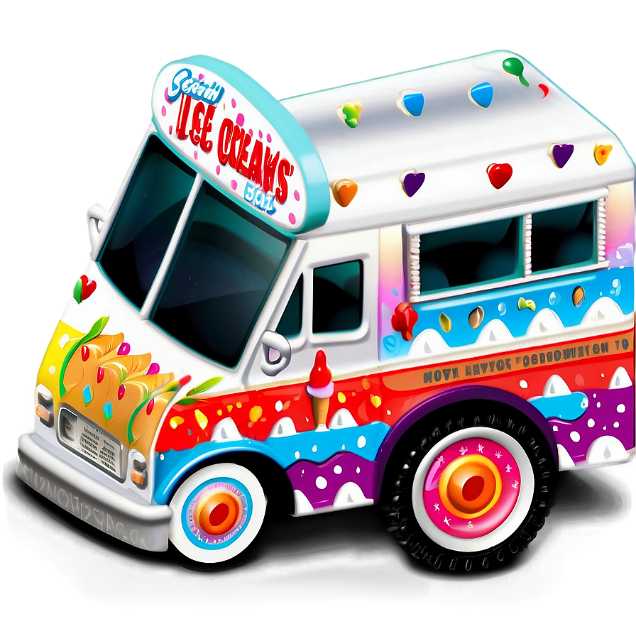 Toy Ice Cream Truck Car Png 14