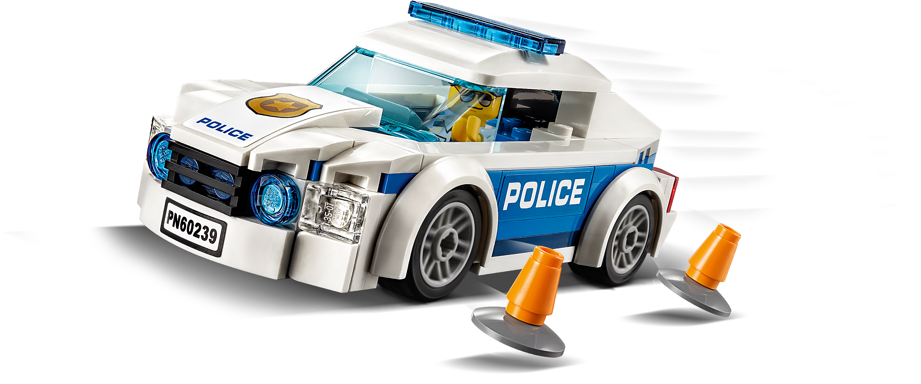 Toy Police Car With Cones