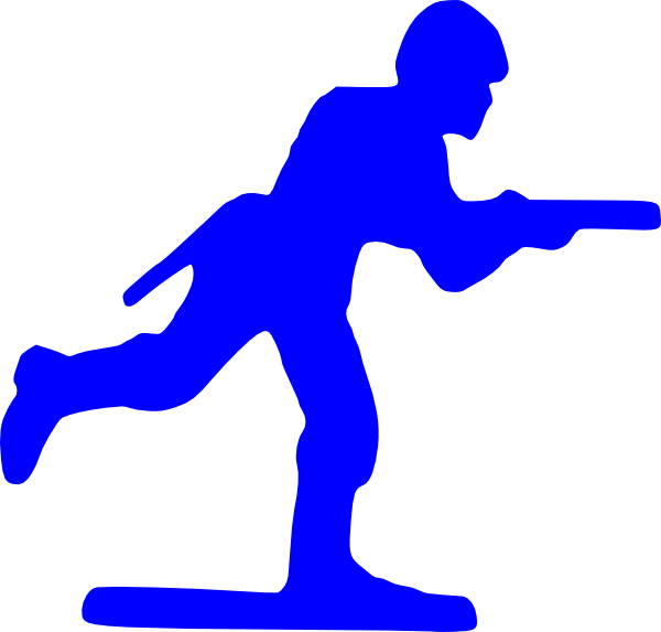 Toy Soldier Silhouette Blue