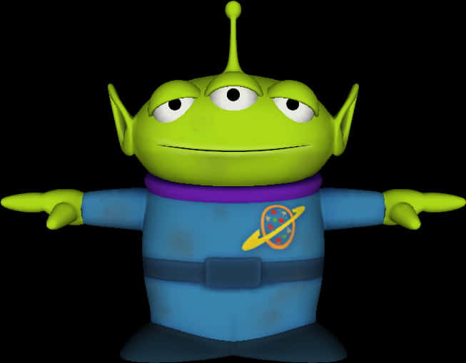 Toy Story Alien Character PNG with transparent background