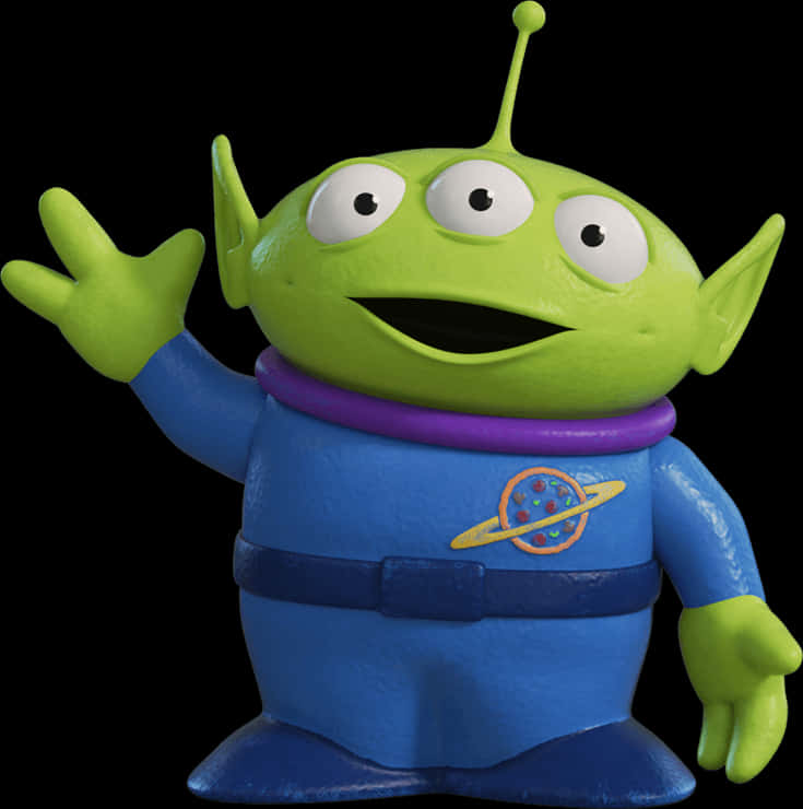 Toy Story Alien Character Greeting PNG with transparent background