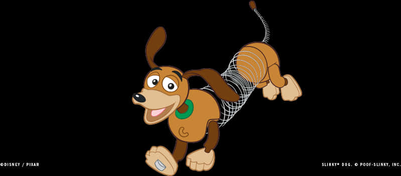 Toy Story Slinky Dog Character PNG with transparent background
