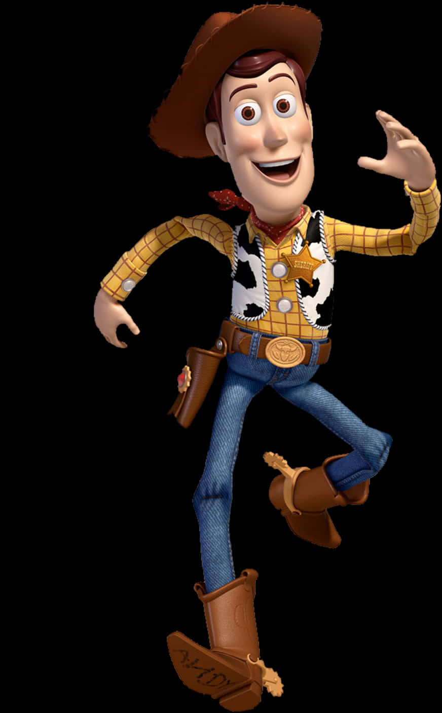 Toy Story Woody Character Pose PNG with transparent background