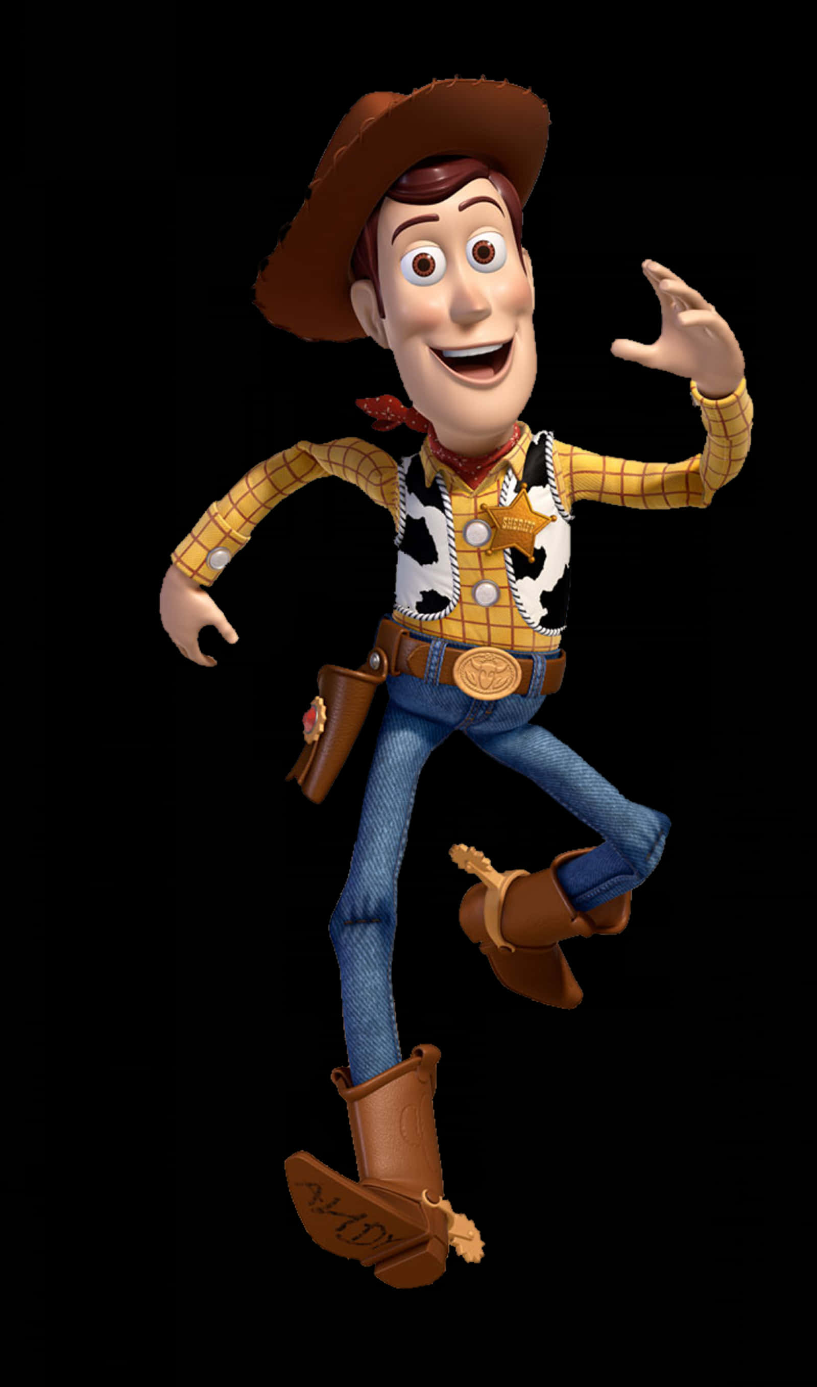 Toy Story Woody Waving PNG with transparent background