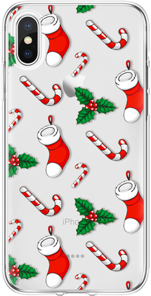 Tpu Christmas Case For Iphone X - Iphone X Christmas Case, HD Png Download PNG with transparent background