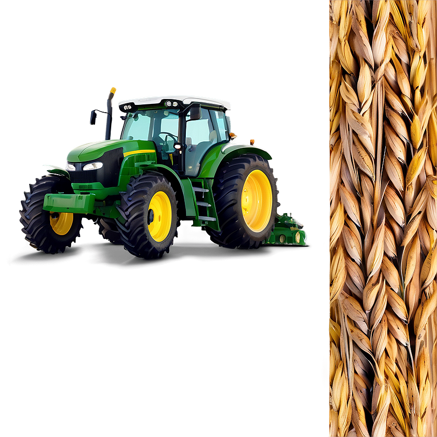 Tractor In Wheat Field Png Pbc